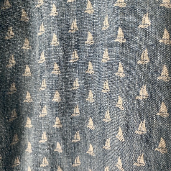 Ralph Lauren Linen Sailboat Button Down - Picture 1 of 6